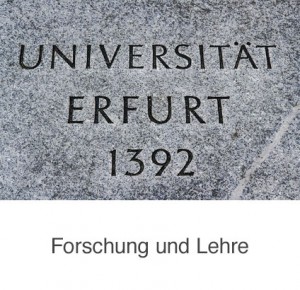 universität Erfurt in Stein gemeißelt